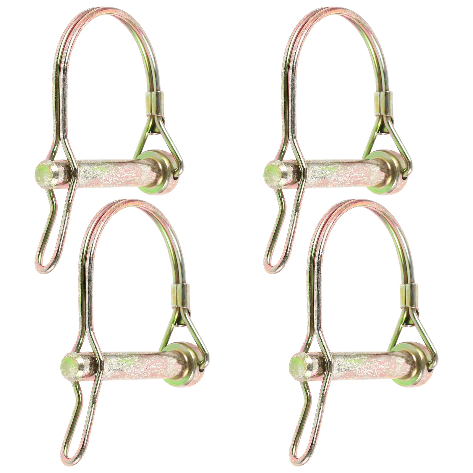 

4 Pcs Spring Pins 8x50mm Eared D-Shaped Locking Coupler Trailer Safety Pins for Hitch Receiver Towing Durability