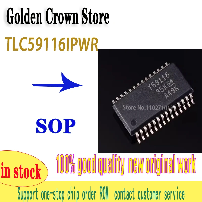 10pcs/lot TLC59116IPWR TSSOP-28 TLC59116IPW TLC59116I TLC59116 / Y59116 TSSOP28 16-Channel FM+I2C-Bus Constant-Current LE