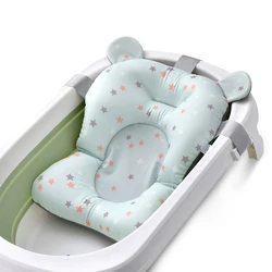 Asiento de baño para bebé, silla de seguridad antideslizante, soporte para cama, portátil, lavable, suave, cómodo, cojín de ducha para recién nacido