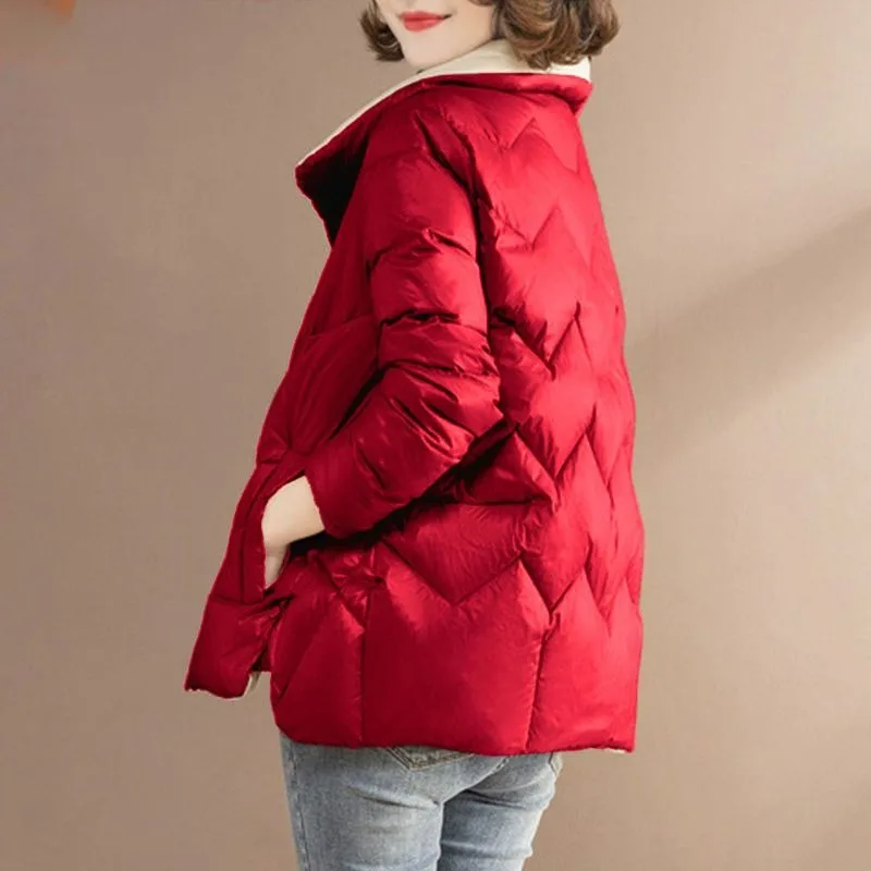 Petit Manteau Coréen d'Hiver pour Femme, Veste Rembourrée en Coton, Épaissie, Courte et Mince, Assressentiavec Tout, Nouvelle Collection 2023