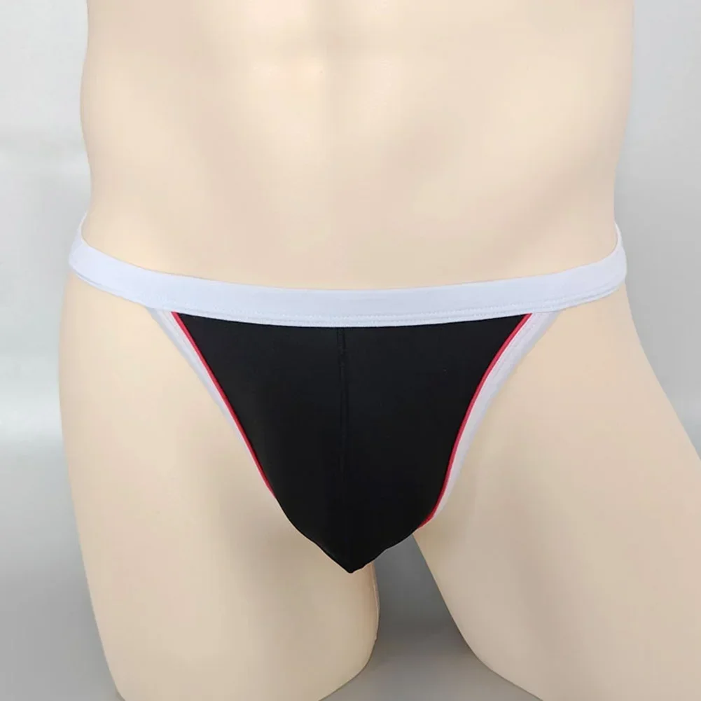 

Sexy Men's Low Waist Thongs Briefs Thin Ice Silk Underwear Soft Pouch Panties Shorts Breathable G-String Jockstrap Hombre