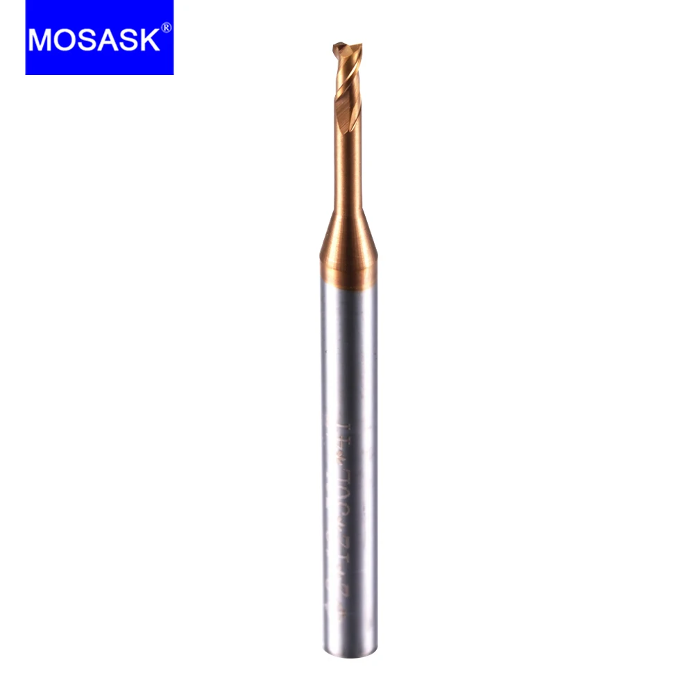 MOSASK 2 Flute Flat Long Neck Deep Ditch 60 Degree Tungsten Steel Nano Coating Anti-vibration Finishing Milling Cutter