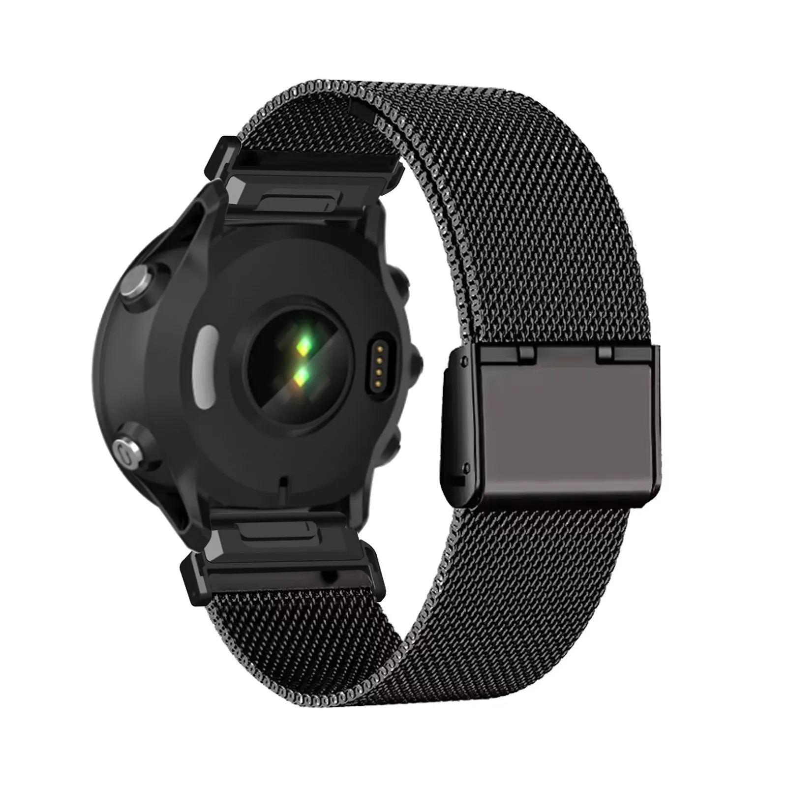 Metallbänder für Garmin Forerunner 935/945/955/965/745 Band, atmungsaktives Edelstahlgeflecht