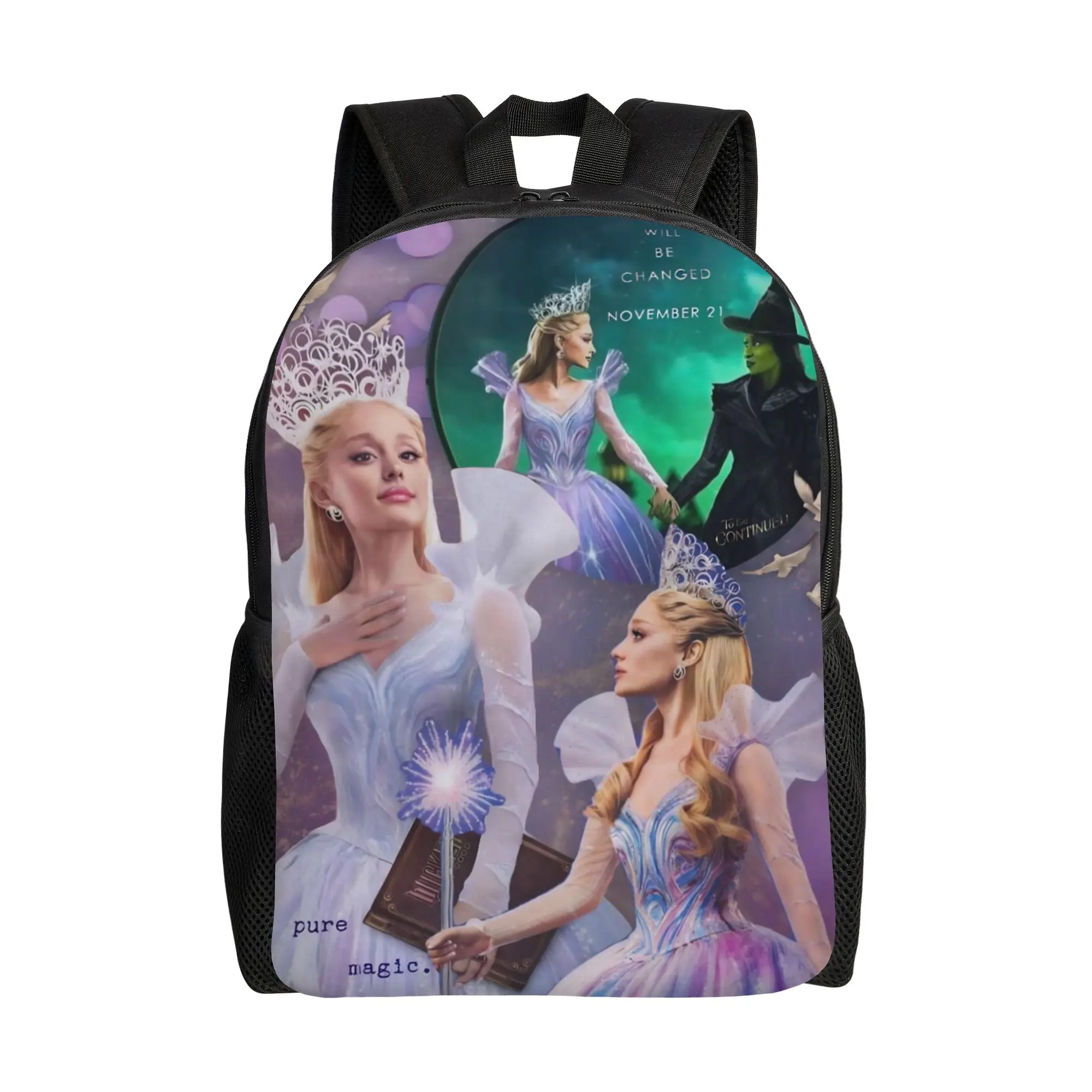 Wicked Glinda Backpack for Men Women Fashion High School Work Daypack Movie Princess College Shoulder Bag Gift