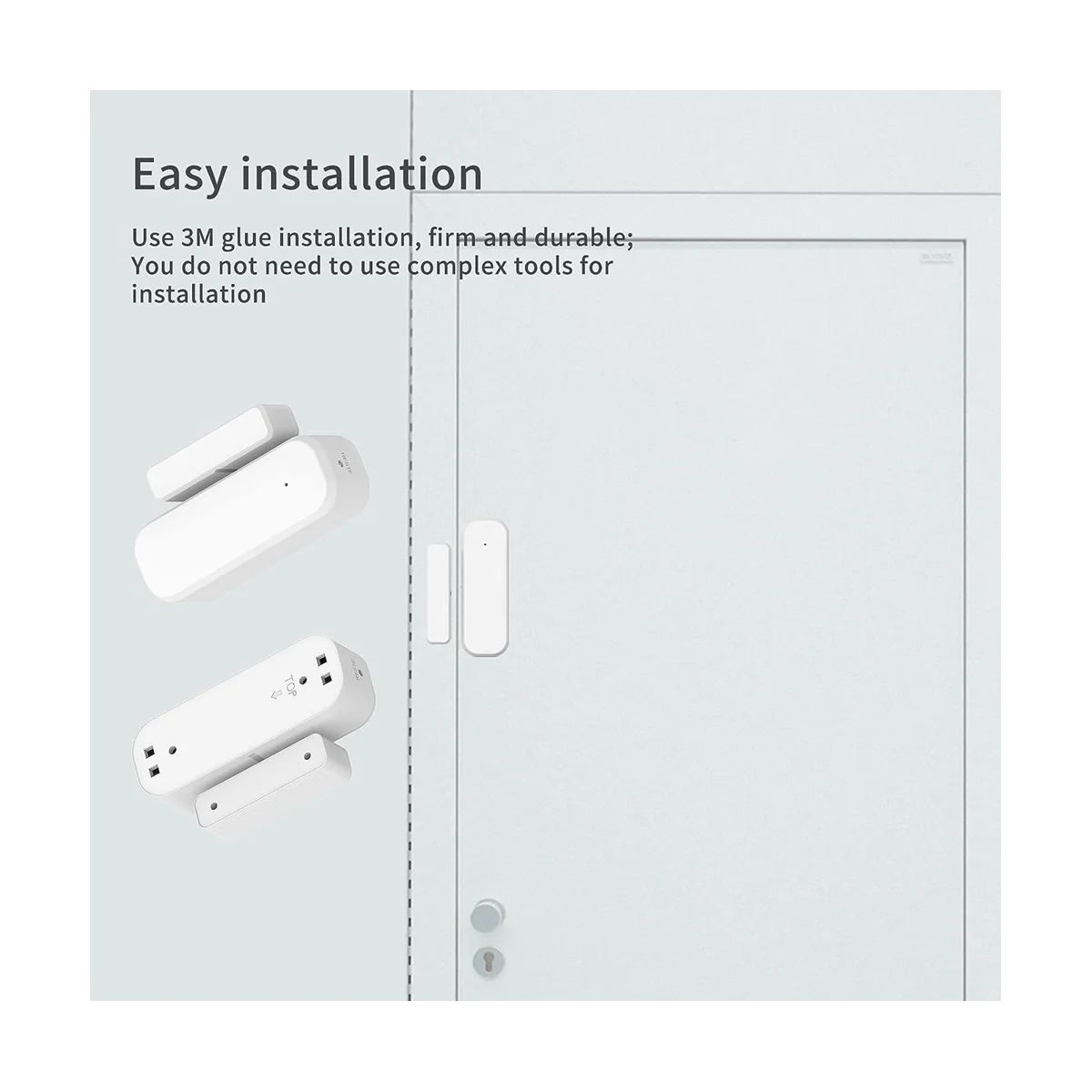 2Pairs Smart Door Sensor, WiFi Window Door Sensor Alarm, Contact Sensor for Home Security, Smart Home Automation