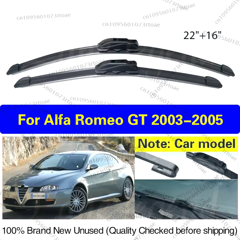 

Car Wiper Blades For Alfa Romeo GT 2003 2004 2005 Windshield Windscreen Front Window Blades 22"+16" Car Accessories