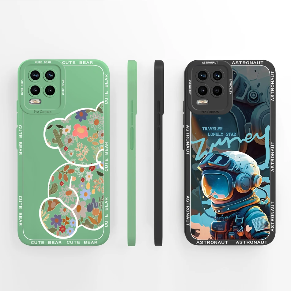 For Realme 8 Pro 8i 8S Phone Case Cute Panda Funda For Realme8 4G 5G Soft Back Cover Liquid Silicone Protective Bumper Coque
