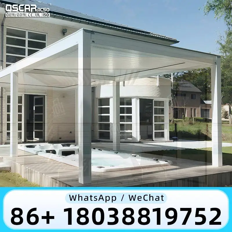 Aluminum Bioclimatic Pergola with Louvre Design for Garden Terrace and Outdoor Waterproof Use pergola