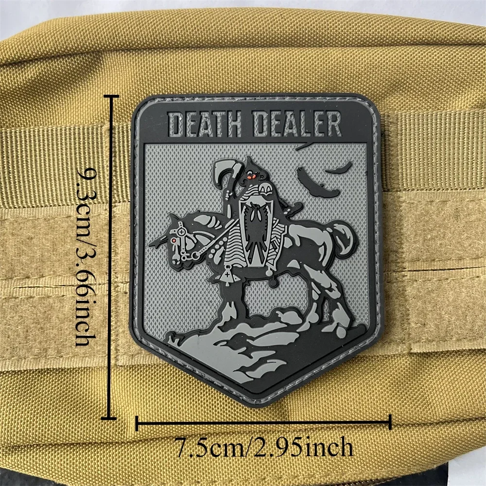 Parche táctico velcro gancho y bucle Death Dealer calavera - imagen 2