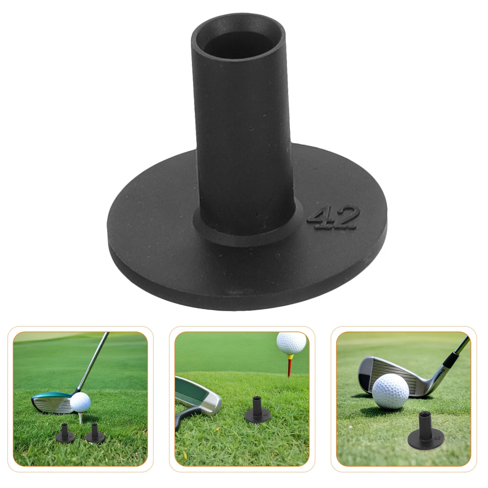 

4Pcs Golf Silicone Tees 42Mm Unbreakable Holders for Driving Range Practice Training Equipment Supply Small Tees