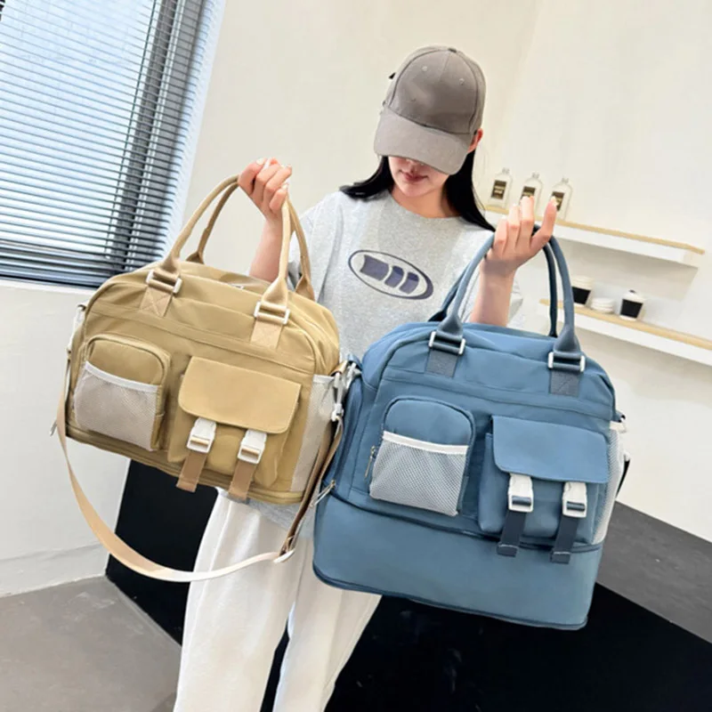 

Scalable Travel Duffel Handbag Waterproof Gym Sports Outdoor Shoulder Bag Shoes Pocket Women Trip Swimming Yoga Crossbody Pack