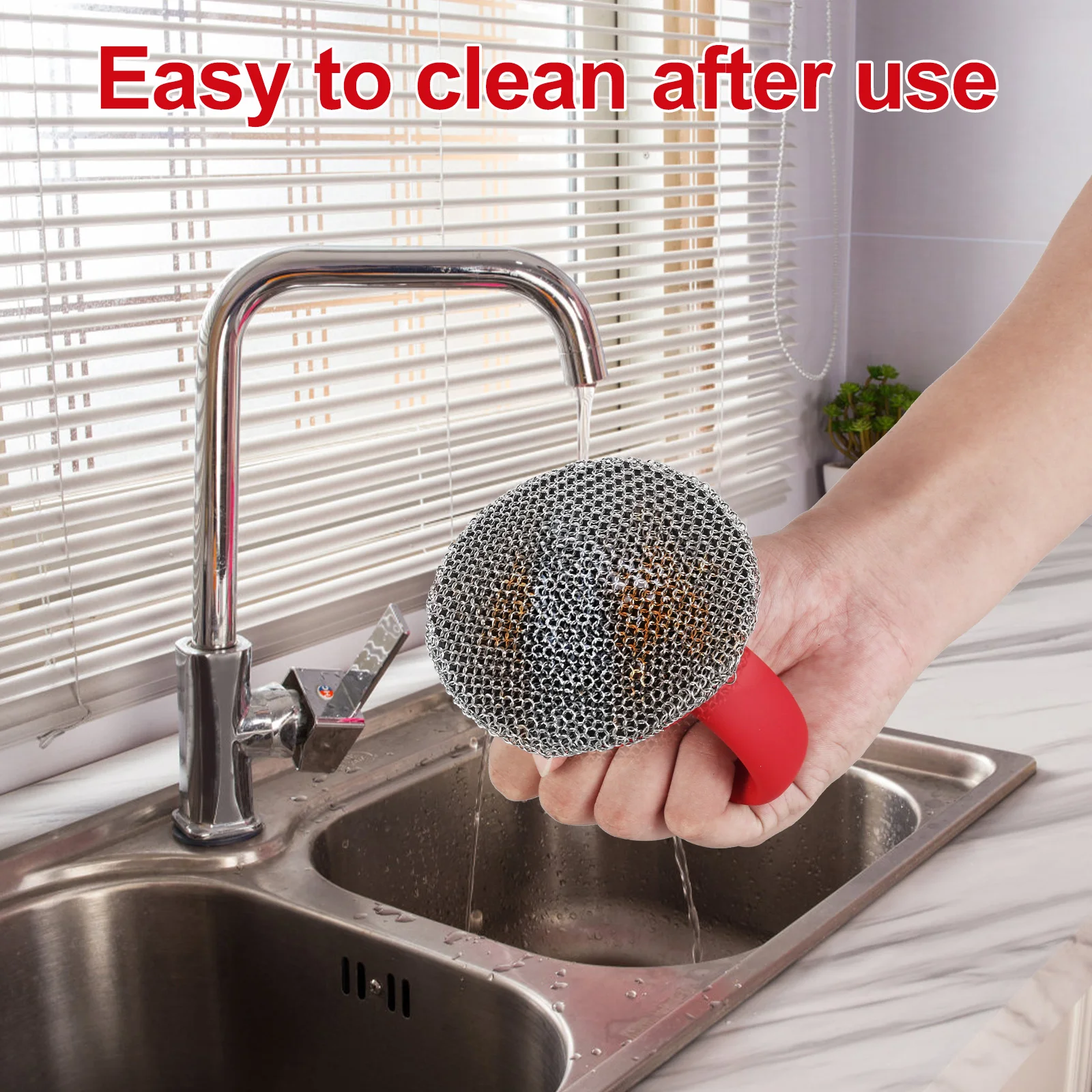 Cast Iron Cleaner Kitchen Rust Pot Pans Cleaning Scrubber Stainless Steel Rust Remover Brush Household Cookware Cleaning Tool