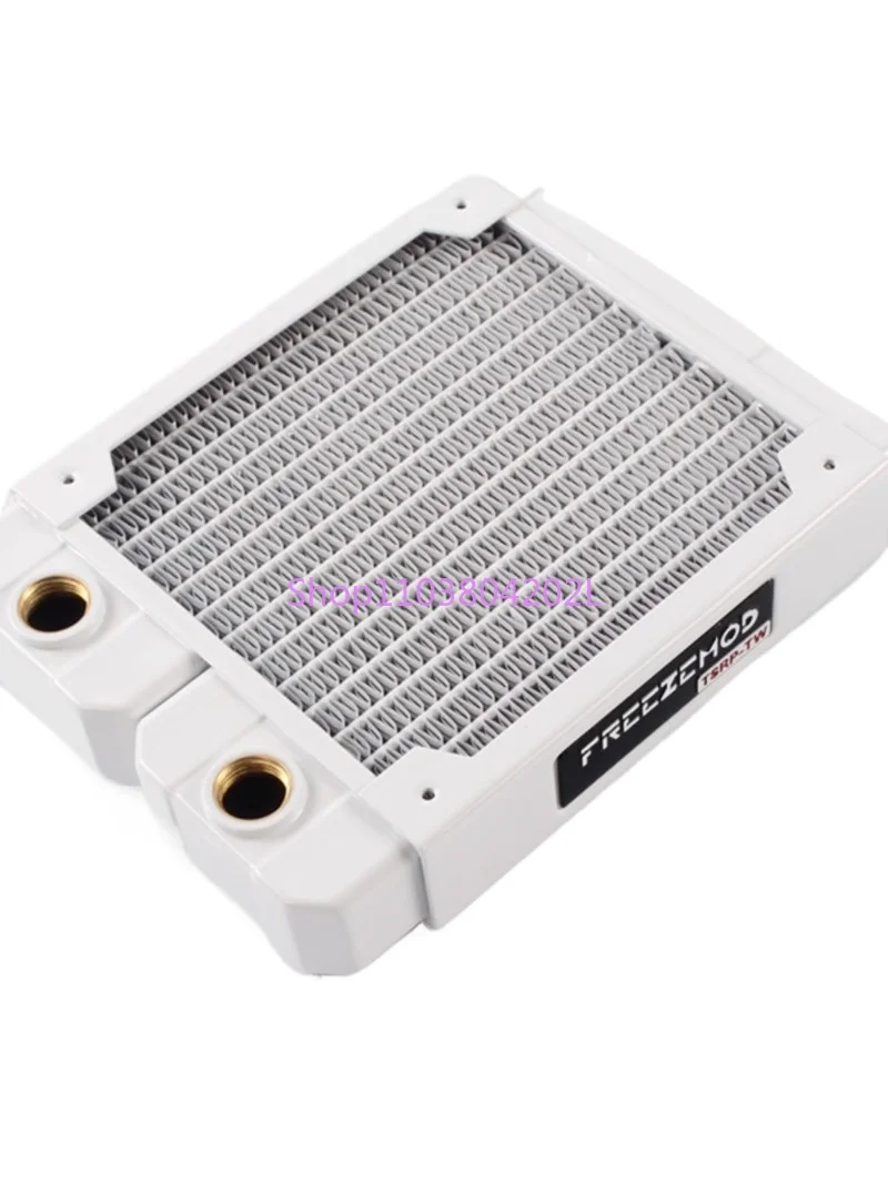 Industrial Water-Cooled Copper Heat Sink 14 Flat Tube TSRP-TW120 Piano White Red Copper Fin 12cm