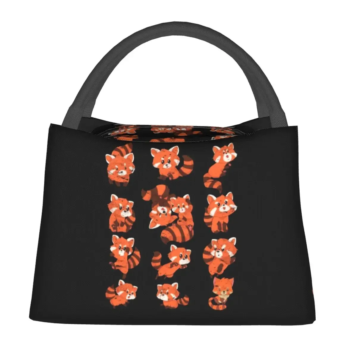 Red Panda Animal Lunch Bags Insulated Bento Box Leakproof Lunch Tote Picnic Bags Cooler Thermal Bag for Woman Student Work