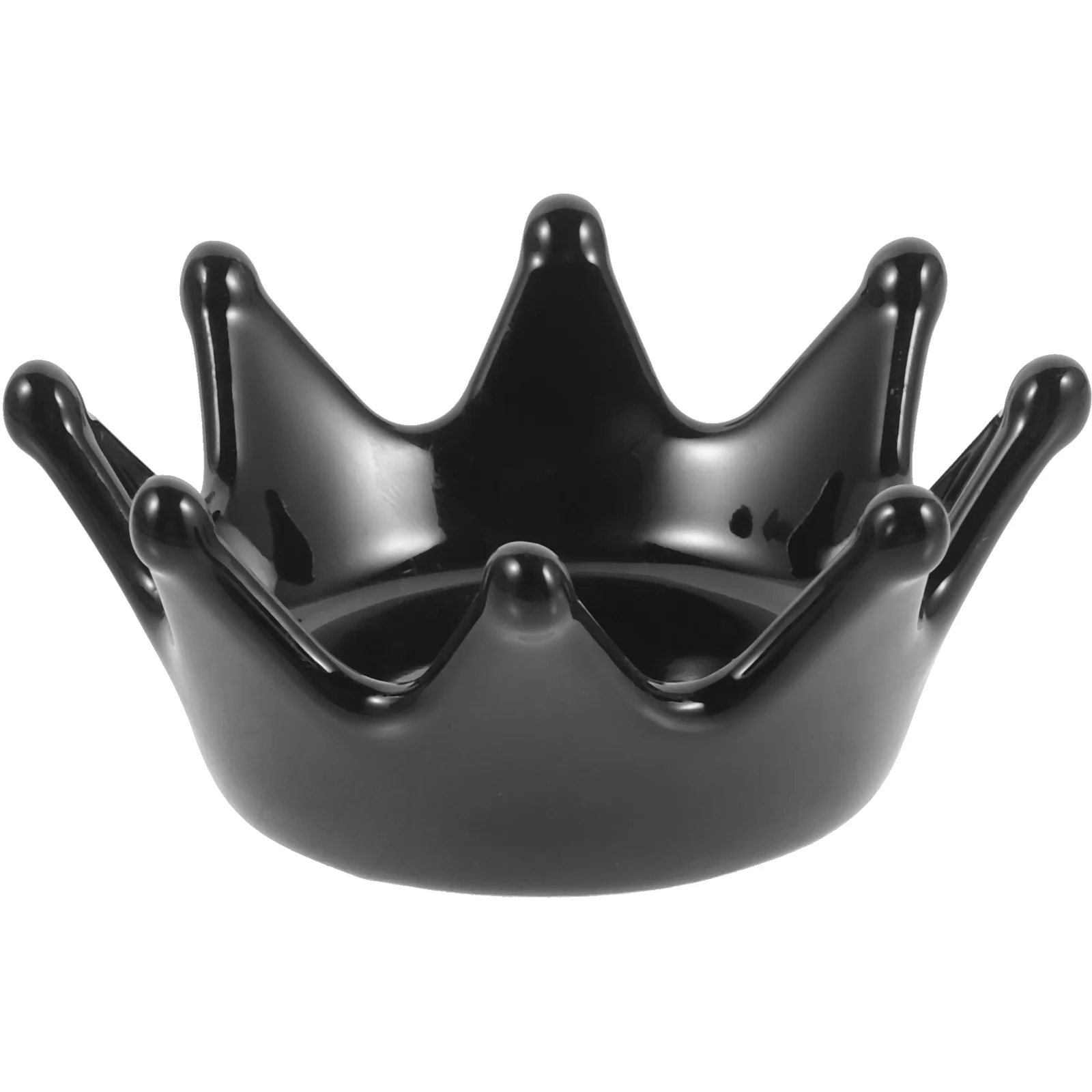 Decoration Personalized Crown Jewelry Storage Dish Ring Holder Trinkets Tray Organizer Black Display