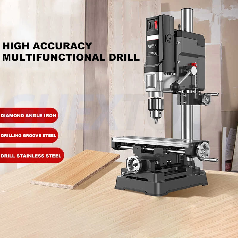 Multifunctional Bench Drill High Precision Drilling Mini Portable Benchtop Driller Metal Wooden DIY Tool Bench Milling Machine