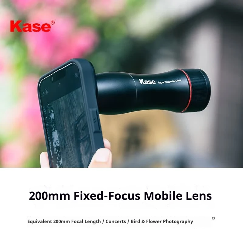 Obiettivo Teleobiettivo Kase da 200mm per Smartphone: Un Potente Strumento Fotografico ad Alta Definizione per Distanze da 2,5 a 200 Metri
