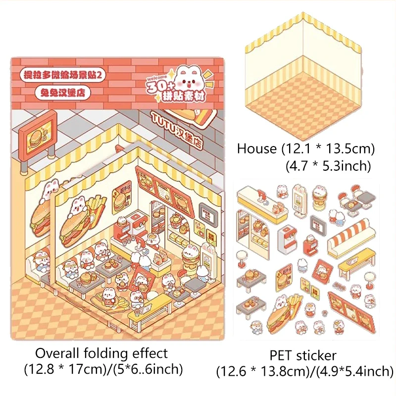 

Мультяшные 3D-стикеры для создания миниатюрных сцен, объемные визуальные наклейки, игрушка-антистресс для студентов, подарок