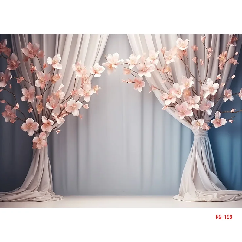 SHENGYONGBAO Happy Valentine's Day Photography Backdrops Romantic Flower Roses Birthday Decor Balloons Photo Background RQ-67