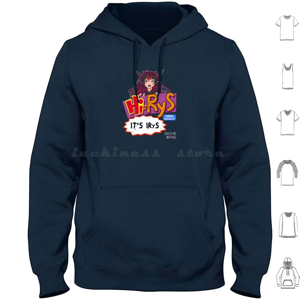 Hi-Rys Hoodies Long Sleeve Irys Hirys Irystocrats Irystocrat Hololive En Vsinger Waifu Moe Bishojo Bishoujo