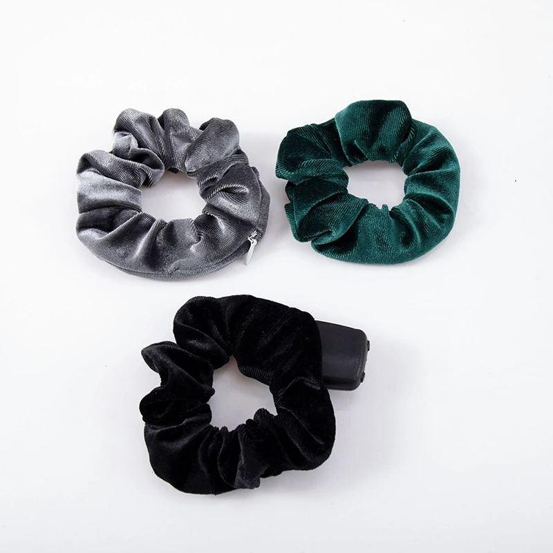 Sight Secret Hair Tie Hair Scrunchie ⁣⁣⁣⁣Hidden Storage With Zip Sight Secret Hair Tie With Stash Pocket Travel Safe Container