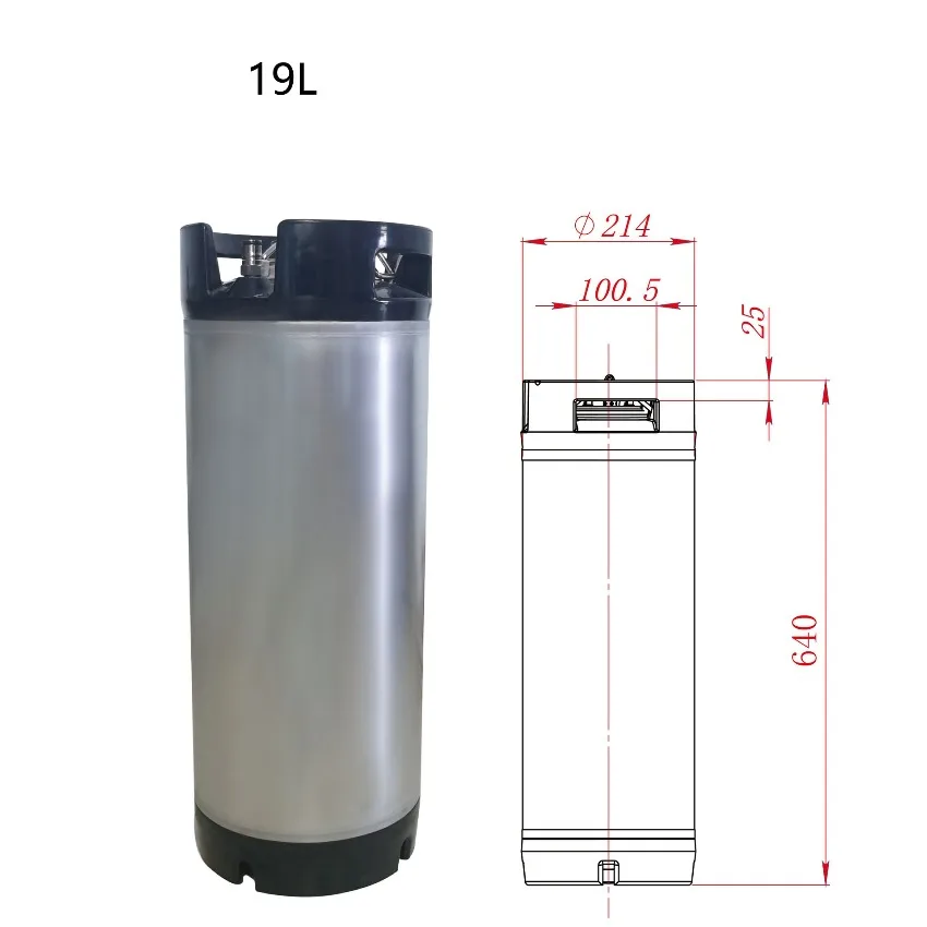 New 1.75/2.5/5L Stainless Steel Beer Keg Marbles Barrel Home Brew Syrup Fermentation Keg