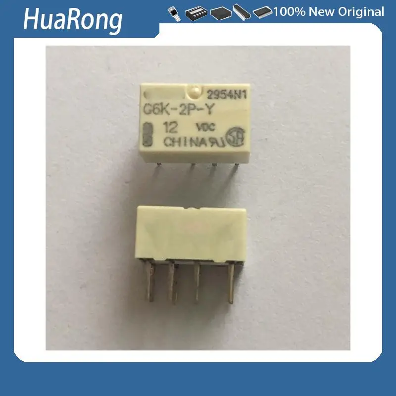 

New 10pcs/lot relay G6K-2P-Y-12V G6K-2P-Y-12VDC G6K-2P-Y-DC12V G6K-2P-Y 12VDC 1A 8Pin