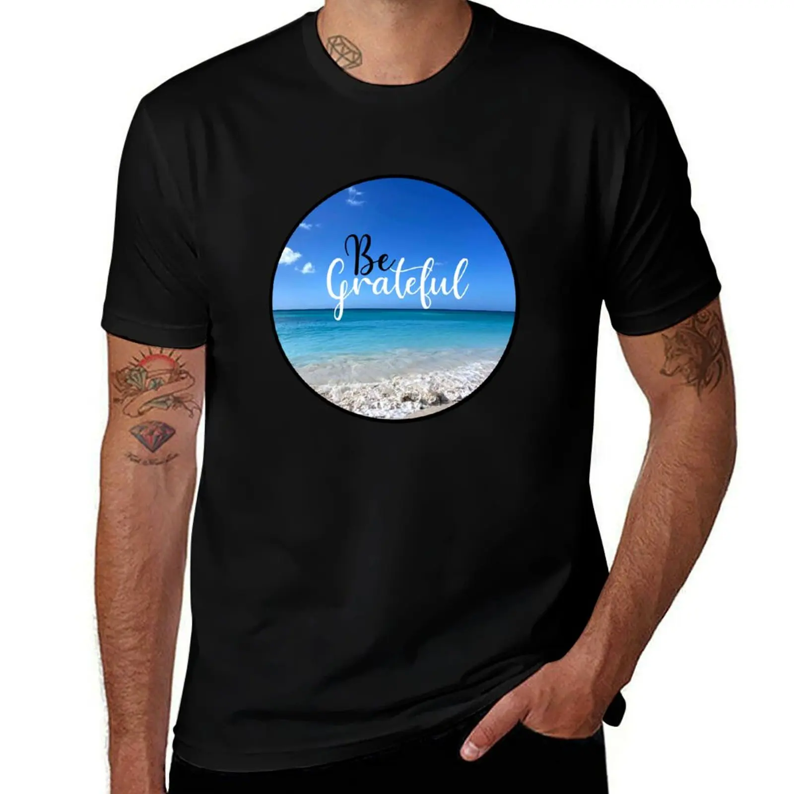 

Be Grateful - Photo credit to my friend Amy T-Shirt Short sleeve tee man t shirt valentines clothes mens clothing