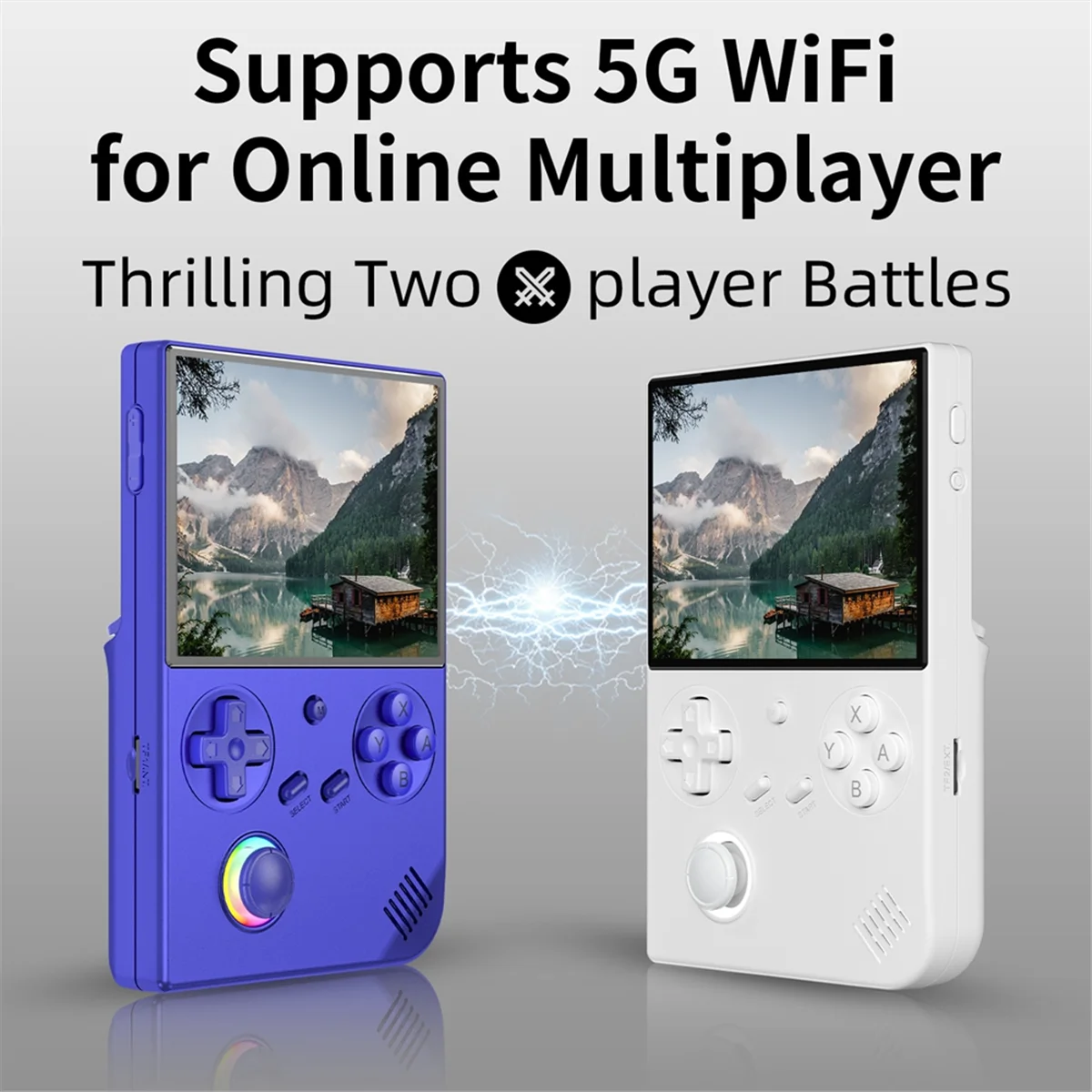 

Hot! RG40XXV Retro Handheld Game Console 128G 8000+ Games 64 Bit Linux 4.0inch IPS Screen WIFI RGB Joystick C