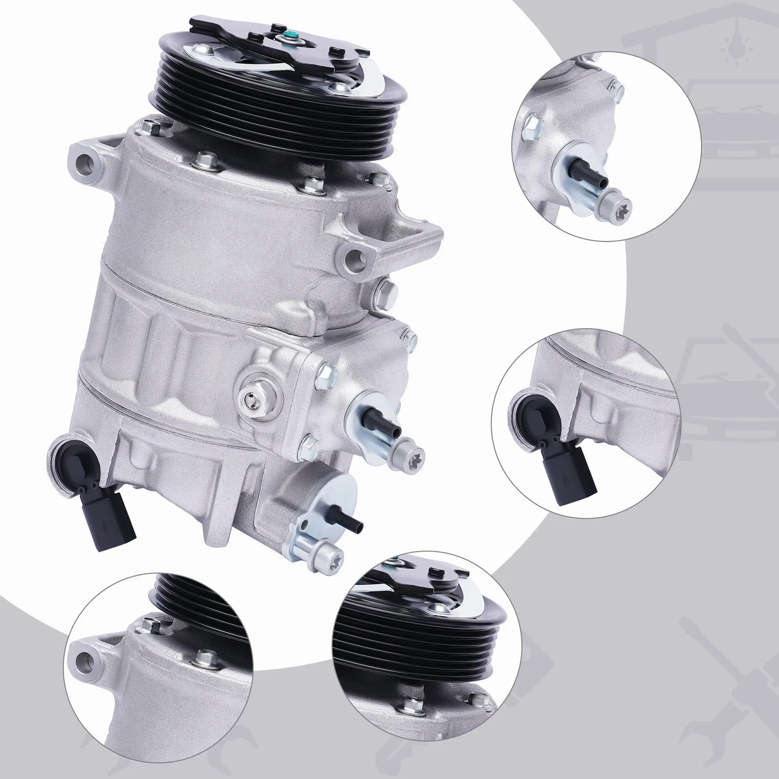 

AC Air Compressor for Audi A3 TT VW Jetta GTI Beetle Passat Eos 2.0L W/ Clutch