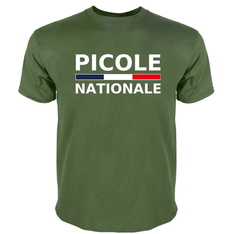 national picole TShirts Humorous homme tshirt classical tops men black tshirt Picole Nationale T Shirt Loose men Cotton T-shirt