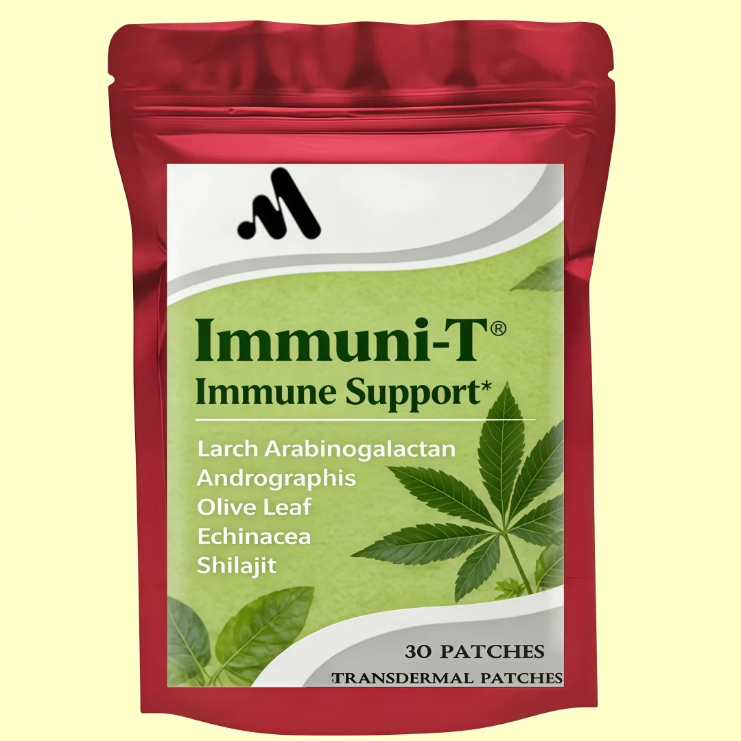 30-Count Immune System Booster Transdermal Patches – Elderberry, Echinacea, Andrographis & Arabinogalactans Blend