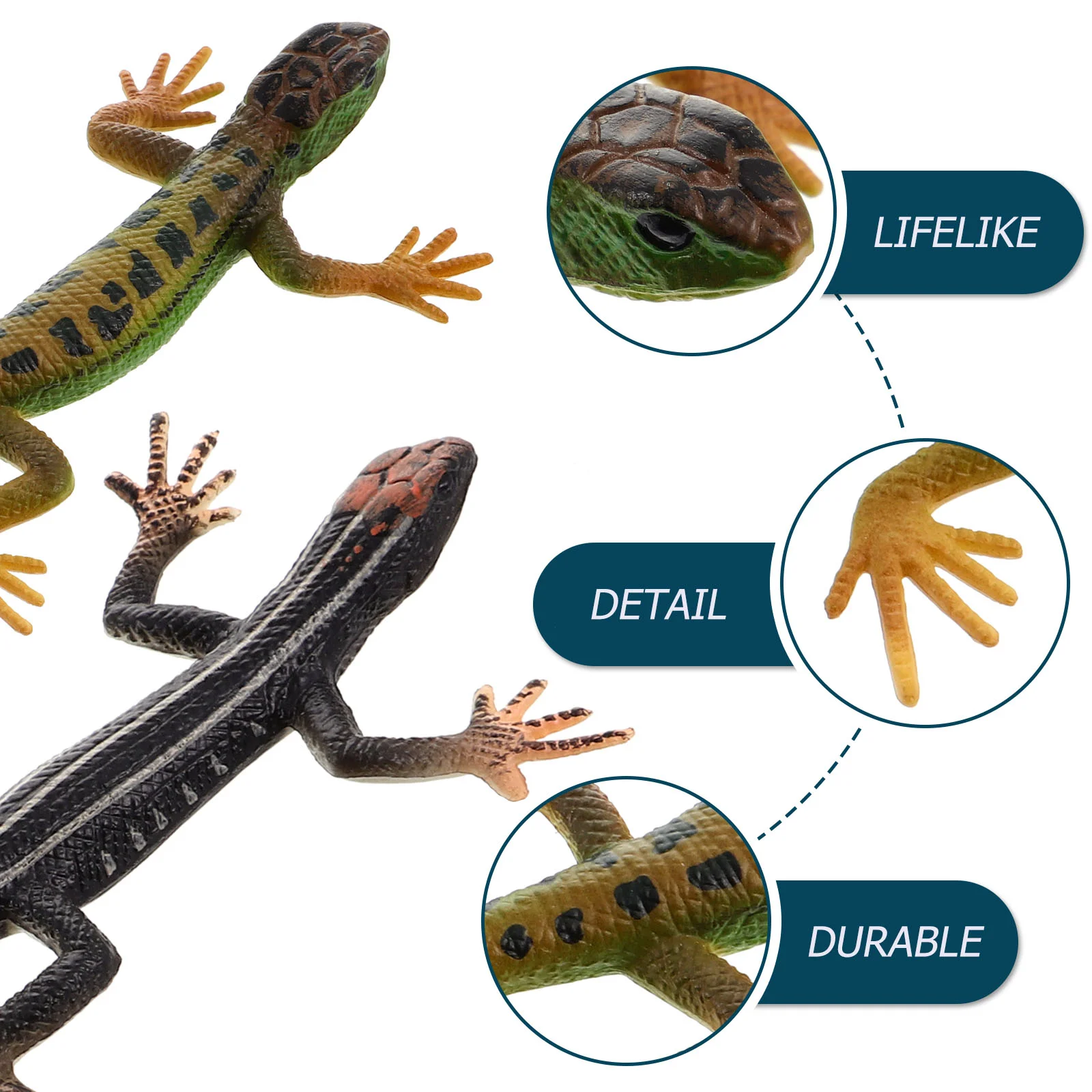 Vierbeinige Schlange Eidechse Skink Spielzeug Modell Eidechsen Terrarium Lernspielzeug Figuren Container Künstliches Reptil