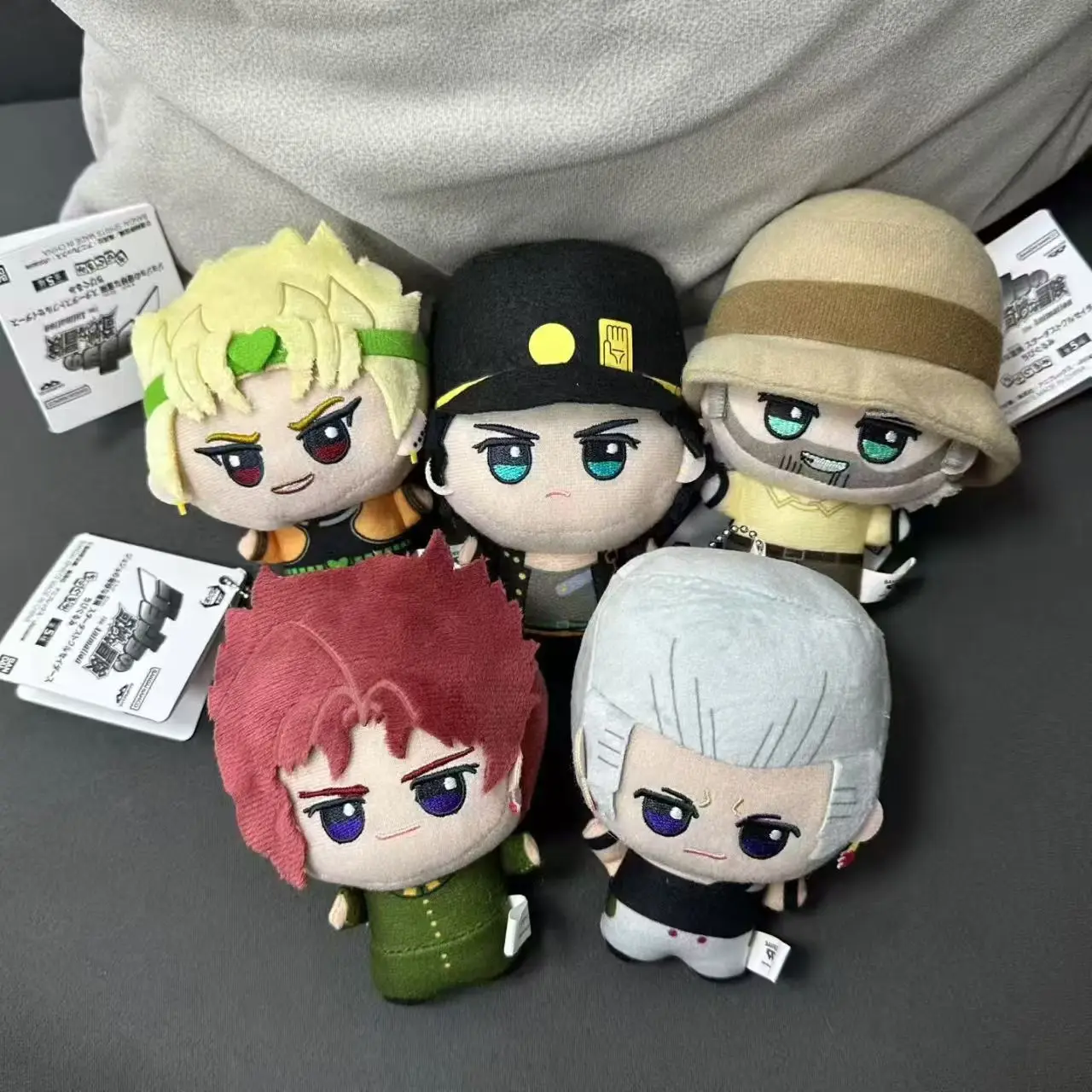 JoJo's Bizarre Adventure Stardust Crusaders Chibigurumi Plush Set Jotaro Kakyoin Polnareff Joseph Dio 11cm Cute Soft Stuffed Dol