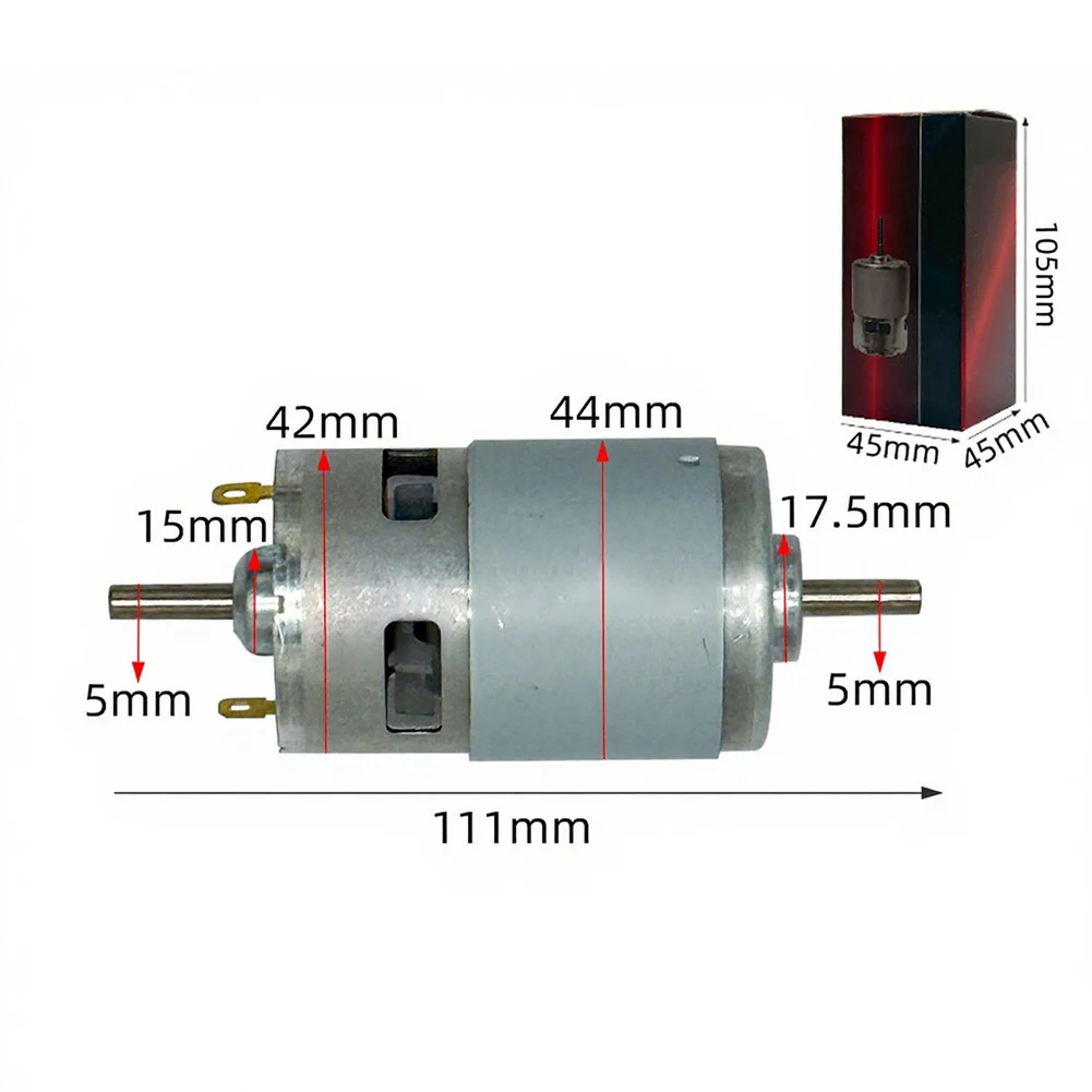 775 Motor 21V Double Ball Bearing 90W 6000rpm Large Torque Low Noise Grinding Machine Motor Power Tools Replacement Parts