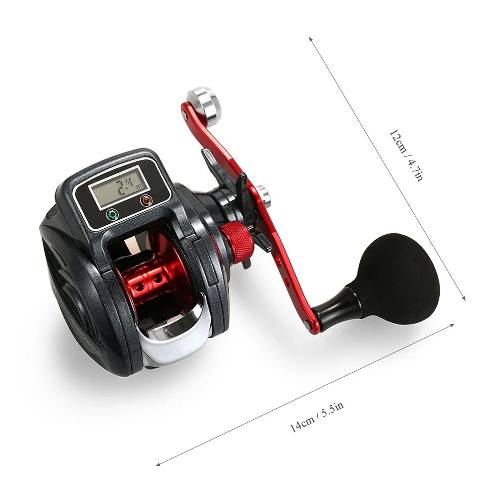 Carrete Baitcasting Eléctrico con Pantalla LED y Arrastre Frontal - imagen 3