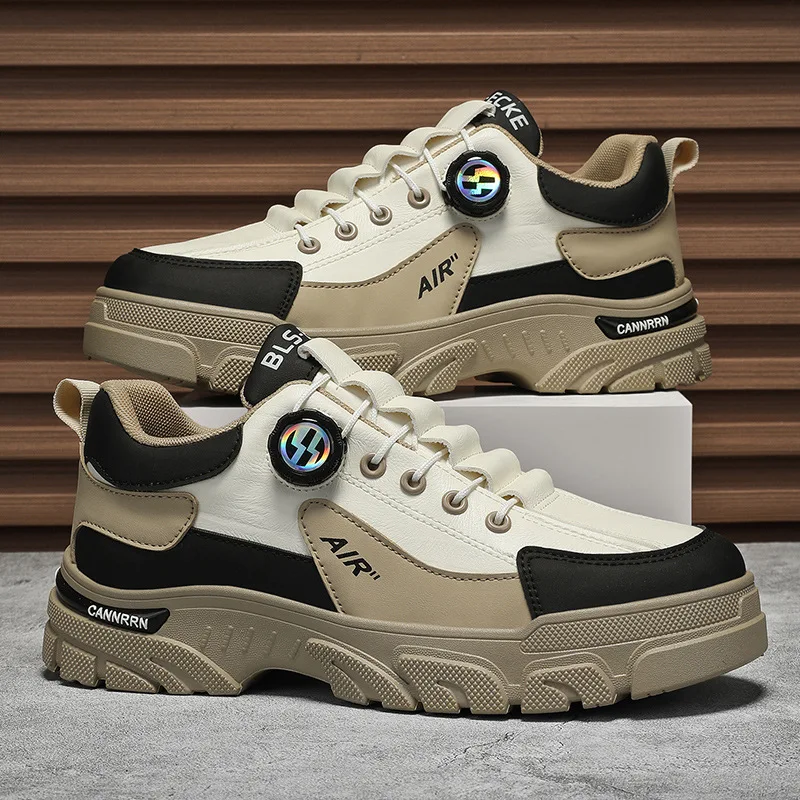 Brand Men Sneakers Leather Platform Casual Shoes for Men Outdoor Comfortable Walking Shoes Luxury Designer Men Running Shoes New