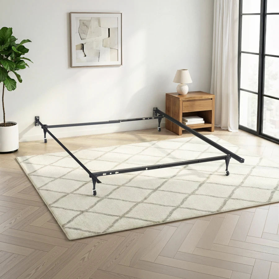 Julian Black Twin or Full Bed Frame Space Saving