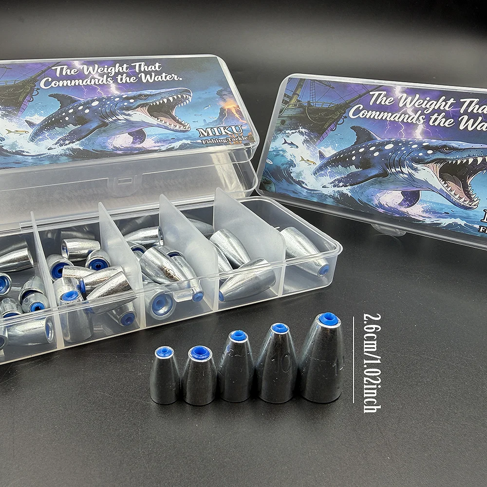 35 Stück pro Box mit verschiedenen Angelgewichtssets, Stahl-Angelzubehör, Süßwasser- und Salzwasser-Bass-Zubehör – Detail 2