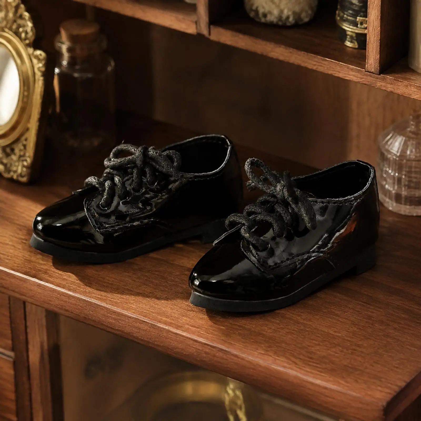 Miniature Resin Doll Shoes Oxford BJD Footwear for 1 4 Scale Dolls Formal Styling