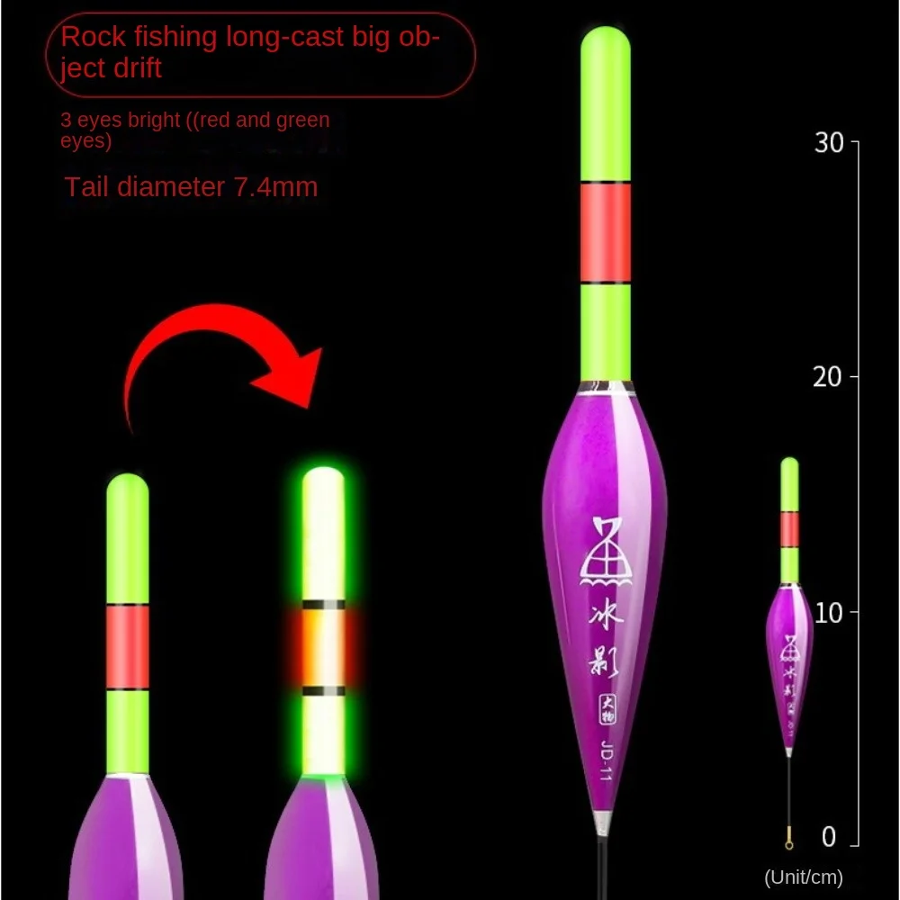 2024 Indicator Fishing Lure Slip Drift Tube Buoy Strike Bobbers 3 light Bite Hook Color Change Bite Alarm Night fishing