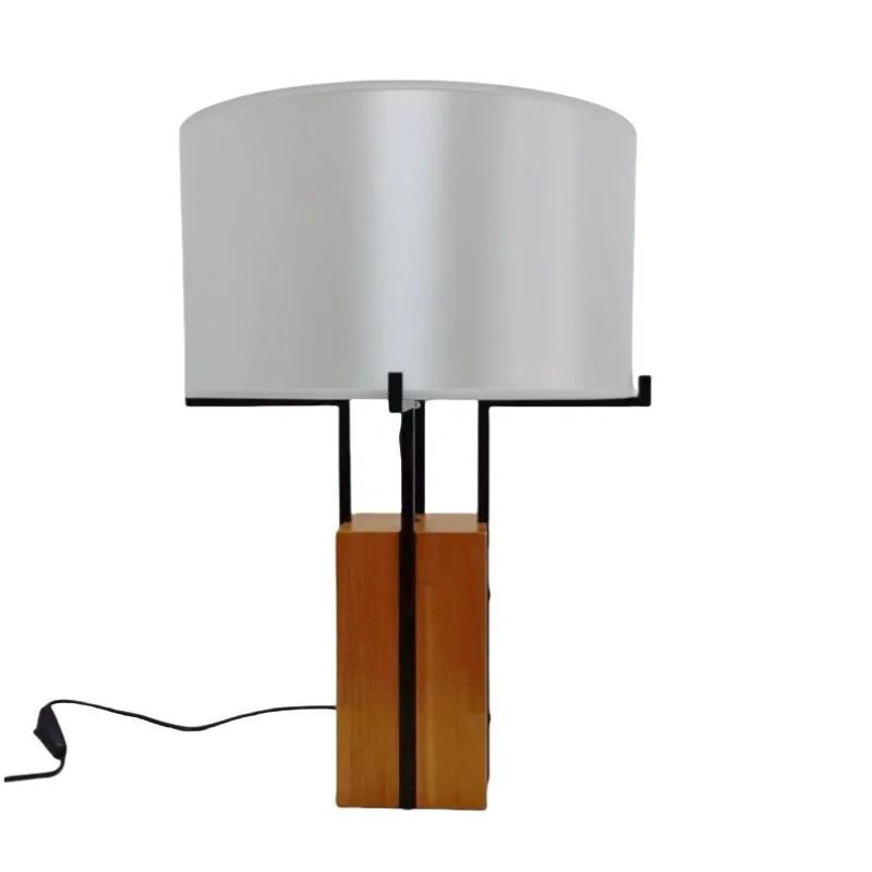 Model room, bedside lamp, wood art, fashionable atmosphere, table lamp, wabi-sabi style living room, B&B, hotel lamp