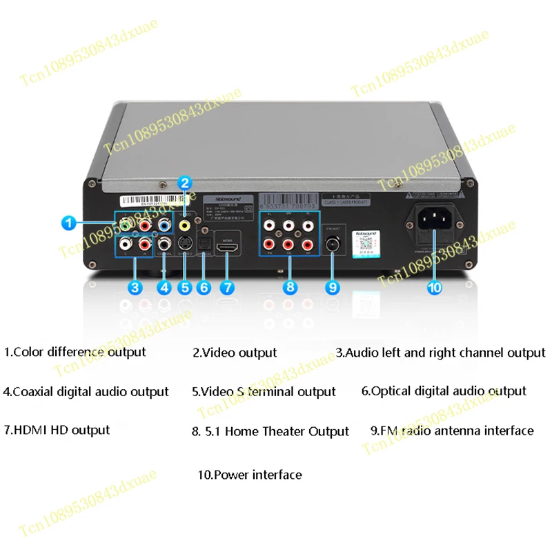 أفضل المنزل حمى مشغل DVD/CD HD DVD/EVD Player Dolby 5.1 قناة USB القراءة المباشرة مشغل فيديو الصوت الألياف الرقمية محوري