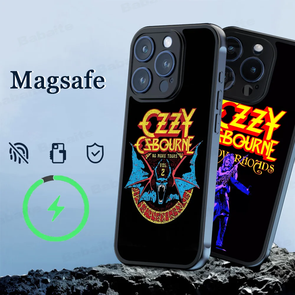 

Rock Band O-Ozzy O-Osbourne Phone Case Magesafe Magnetic Wireless Charge Case For iPhone 16 11 12 13 14 15 Pro Max Plus Mini