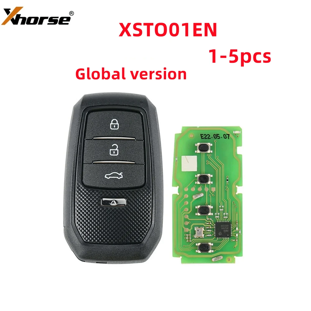 1-5pcs /lot Xhorse XS Smart key XSTO01EN TOY.T for Toyota XM38 Smart Key with Key Shell Support 4D 8A 4A Global version XSTO01EN