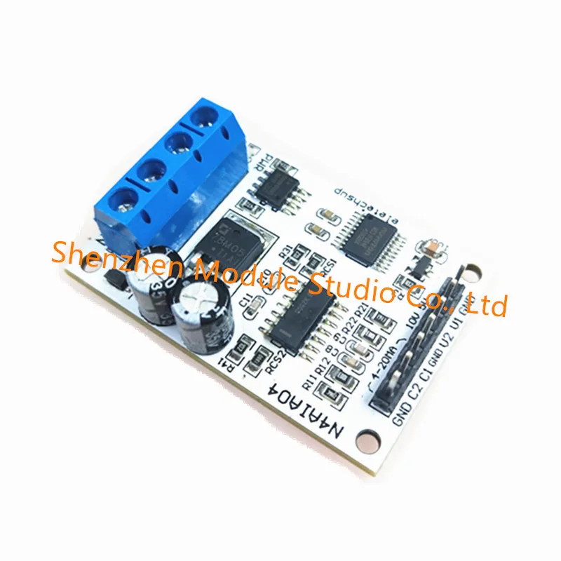 1pcs N4AIA04 4-20MA/0-20MA/0-5V/0-10V 4ch Voltage Analog Acquisition RS485 Modbus RTU ADC Module