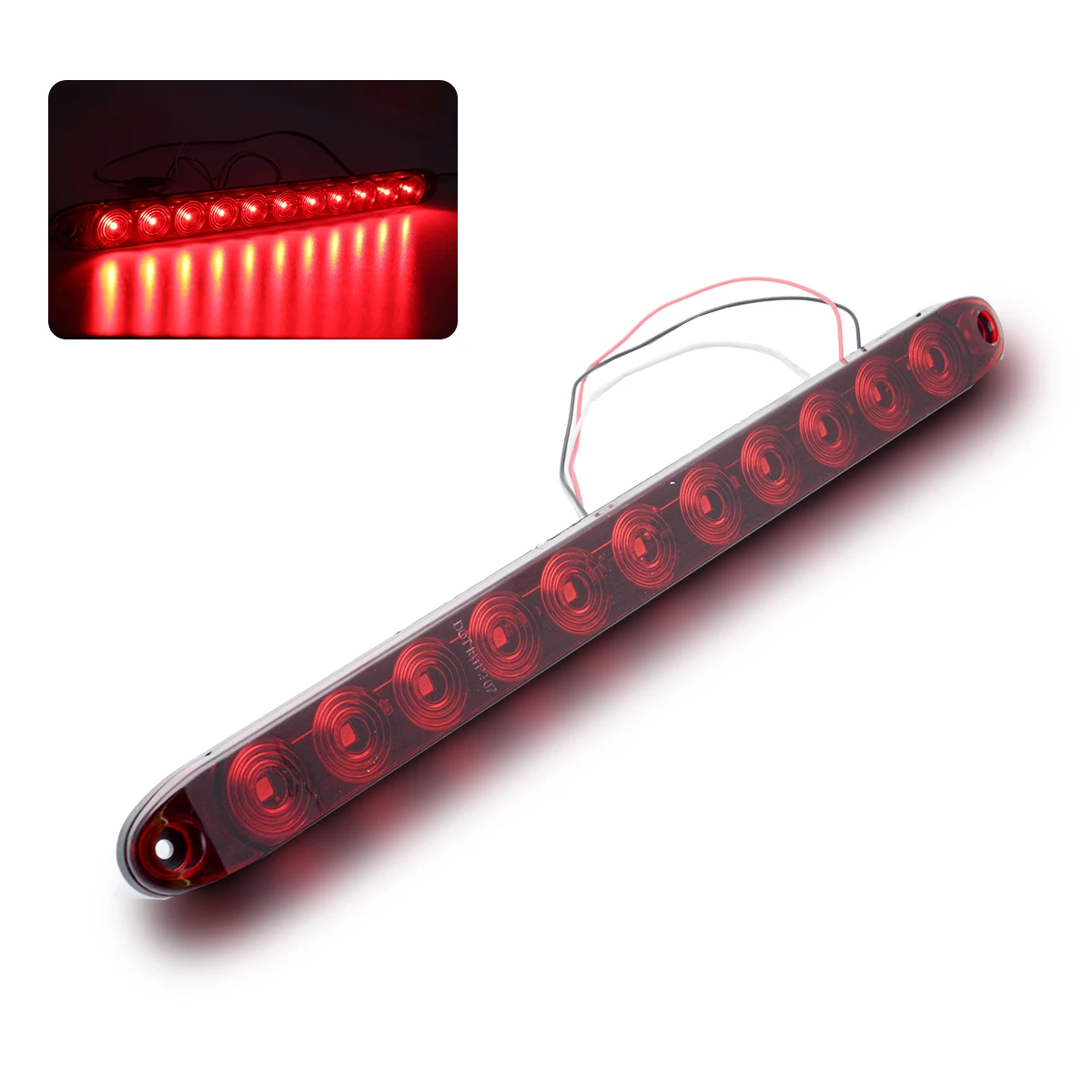 1 pz 12V universale rosso LED montaggio alto posteriore terza terza striscia freno Stop fanale posteriore lampada per accessori auto