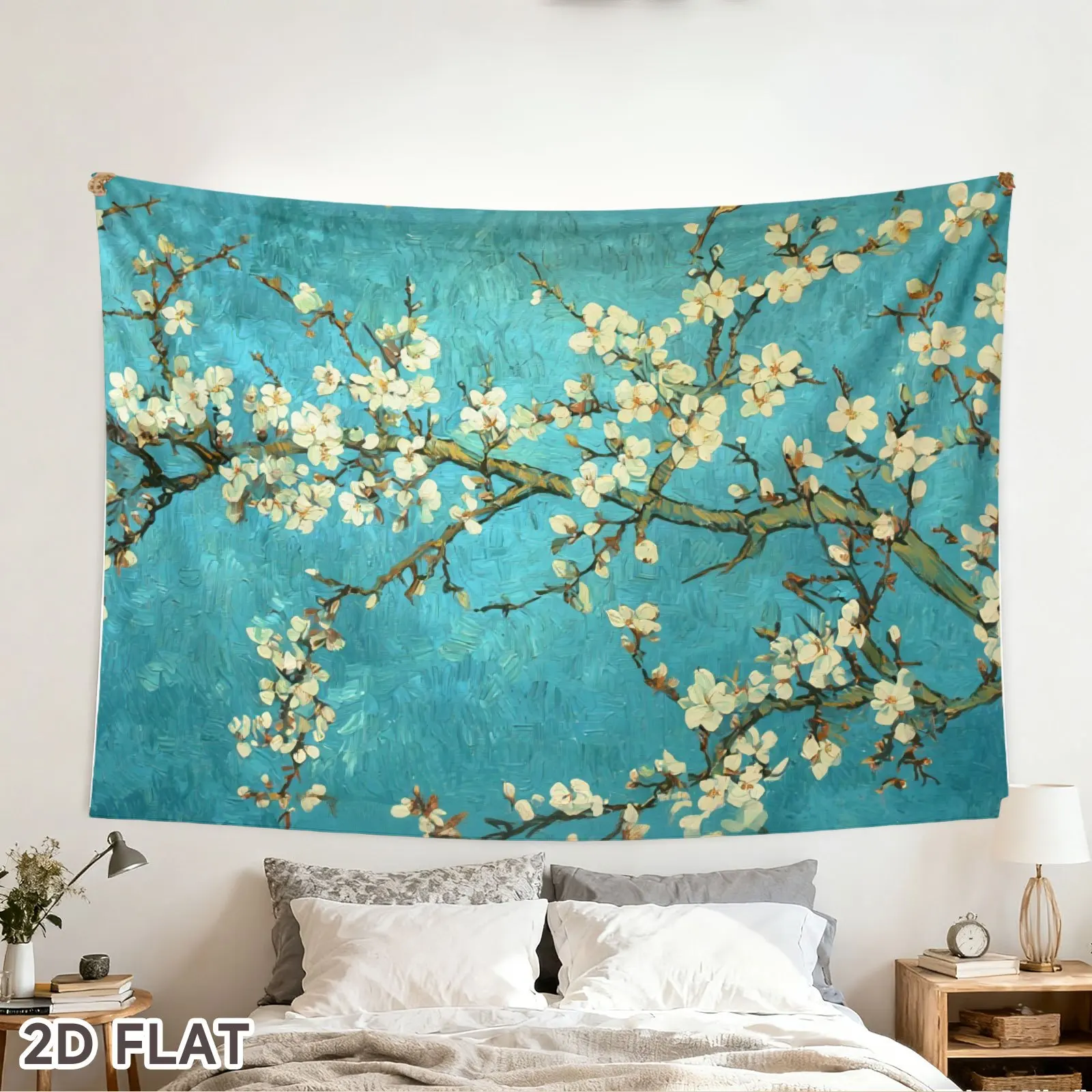2D Flat 1pc Branch Tapestry Wall Hanging - Soft Horizontal Peel Skin Fabric Suitable For Dorm Room Decor Elegant Branch With Han