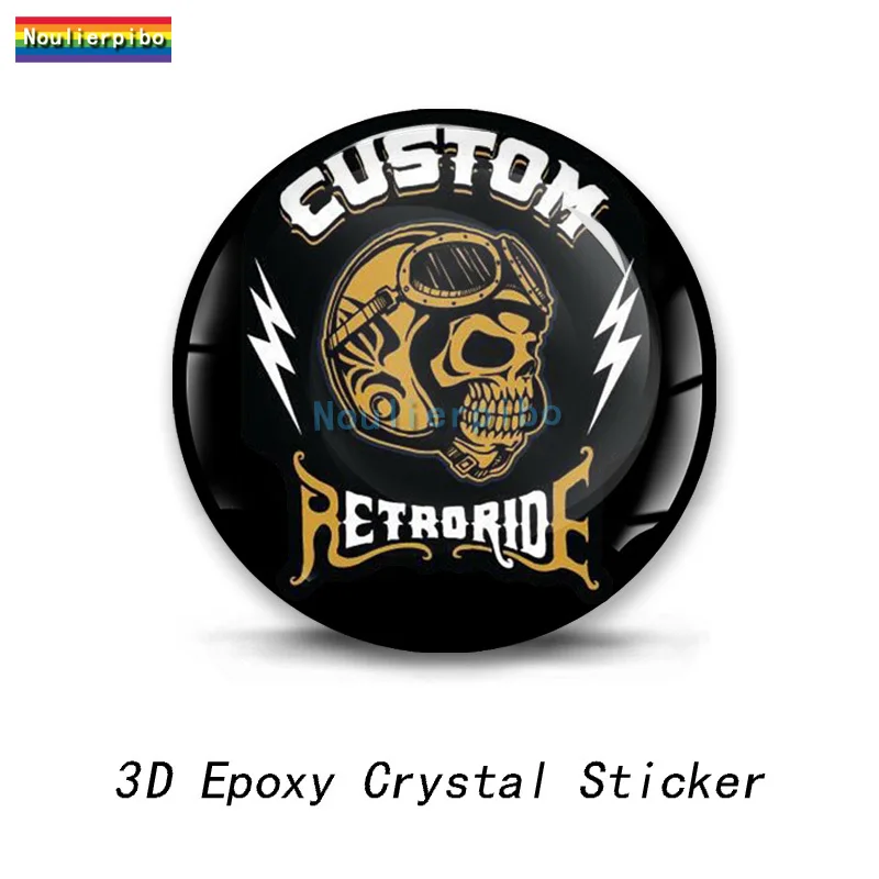 ثلاثية الأبعاد ستيريو قبة الايبوكسي الرعب سيارة ملصق ETRO الجمجمة البلاستيكية سيارة دراجة نارية سباق خوذة حقيبة تروللي بعجلات الهاتف المحمول البيانو ملصق حائط من الفينيل #3