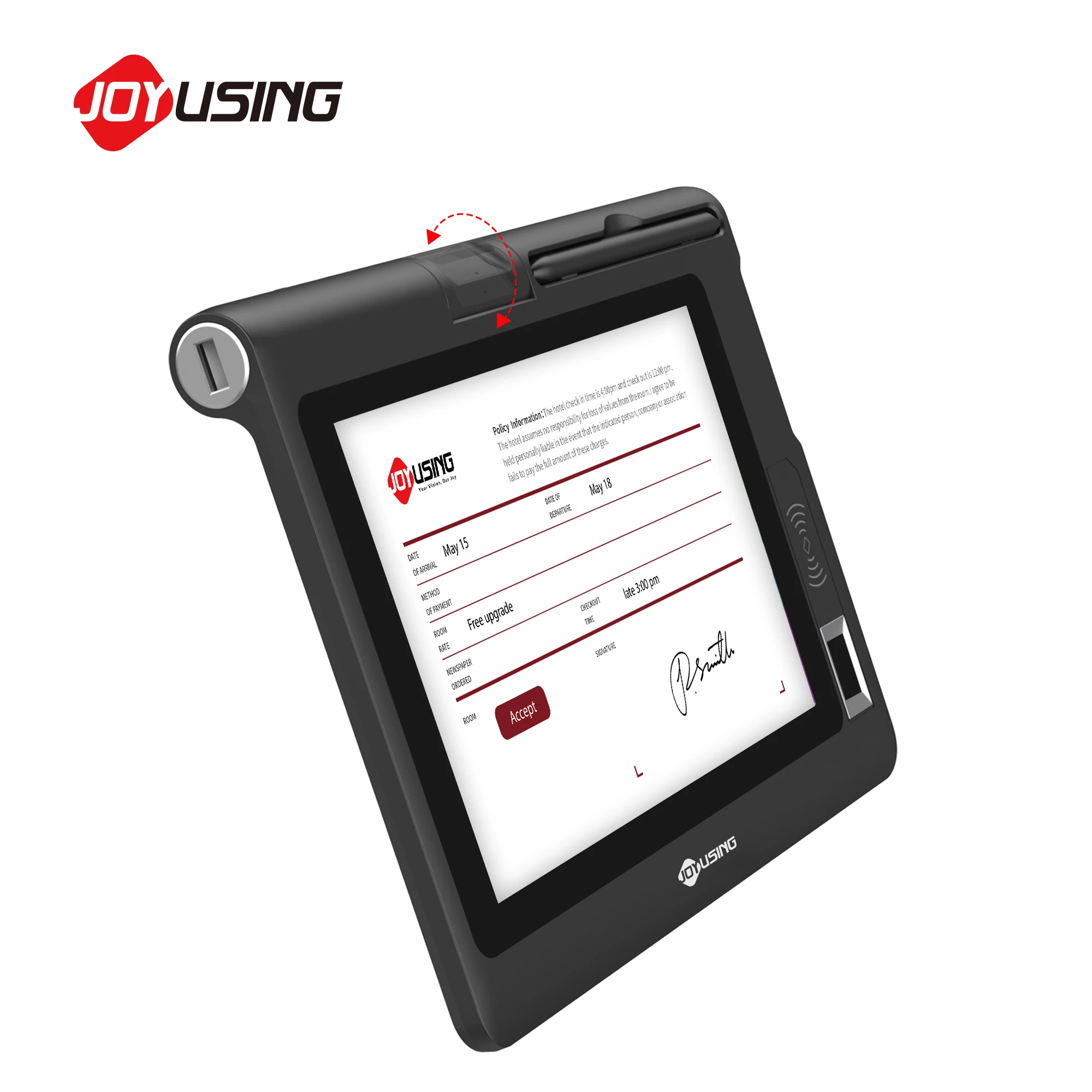 Digital Signature Pad with 10 Inch Screen USB-HID Electronic Signature Pads with Activate Pen Stylus LCD Backlit for Windows